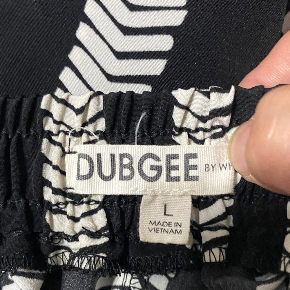 Dubgee by whoopy Black and White Striped Pants - Picture 7 of 8